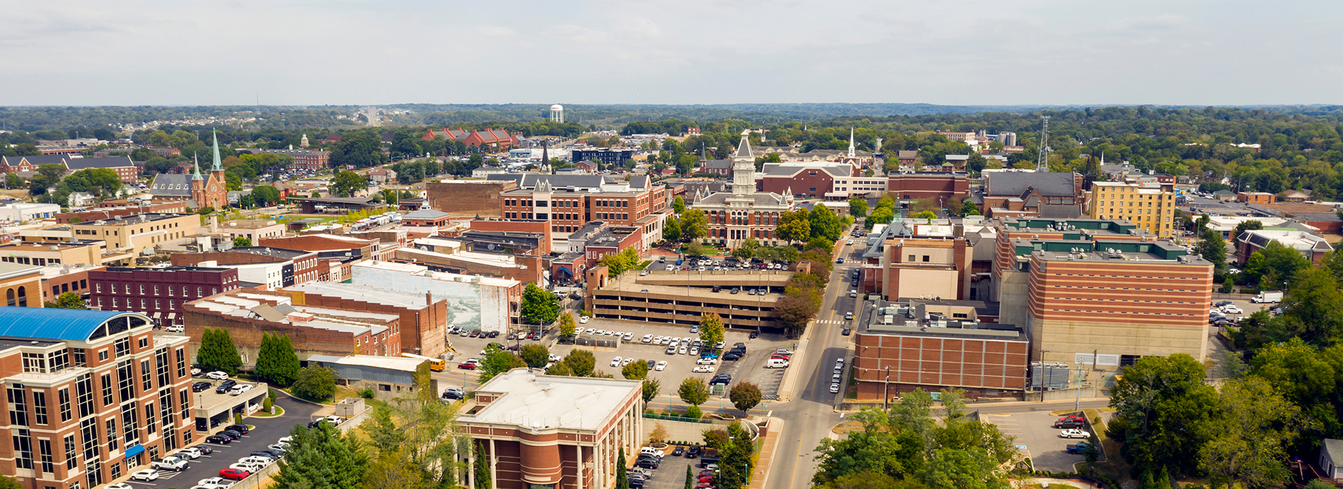 Image of aerial view of Clarksville, Tennessee